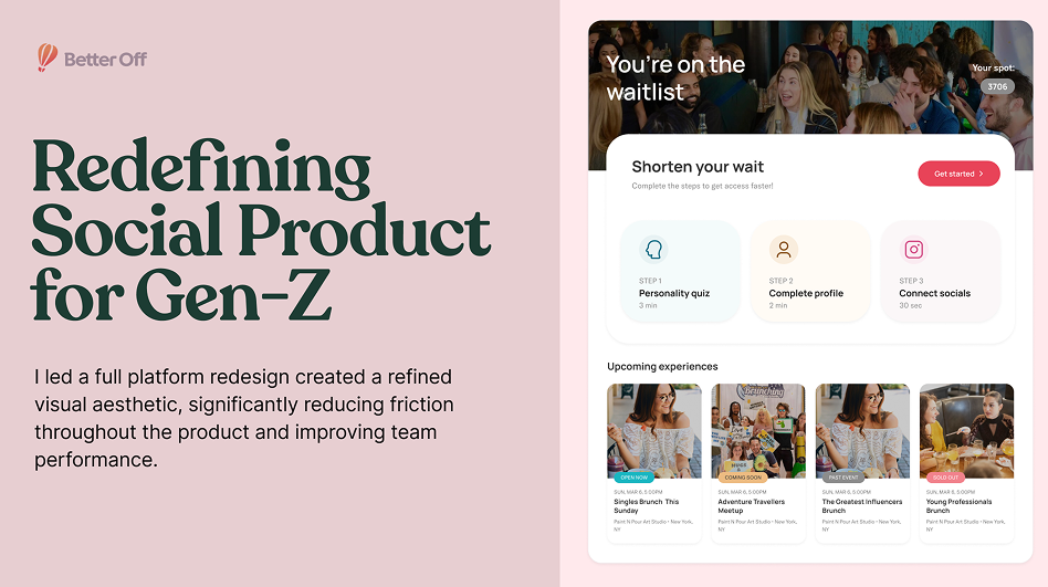 Social app screens